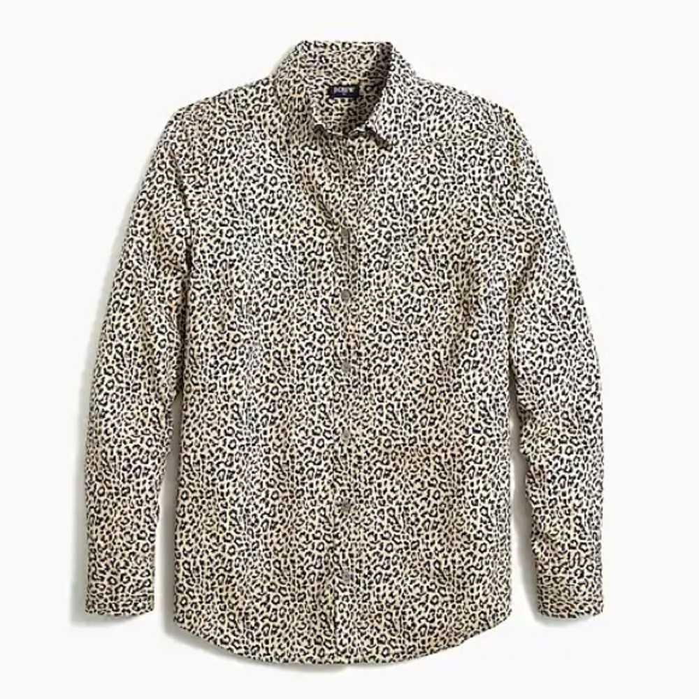 J. Crew Factory Button Front Leopard Shirt 3X - Picture 7 of 7